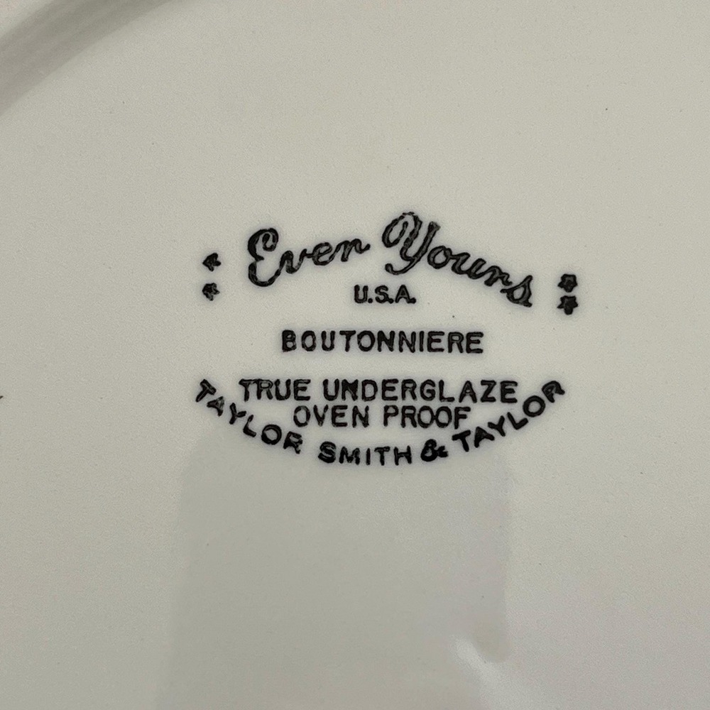 Taylor Smith Taylor Boutonniere Ever Yours Dinner Plates TS&T MCM Dinnerware - Picture 10 of 10